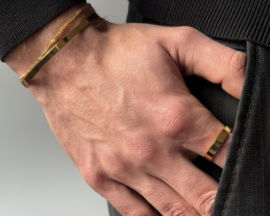 Minimalistischer Edelstahl Schmuck für Männer