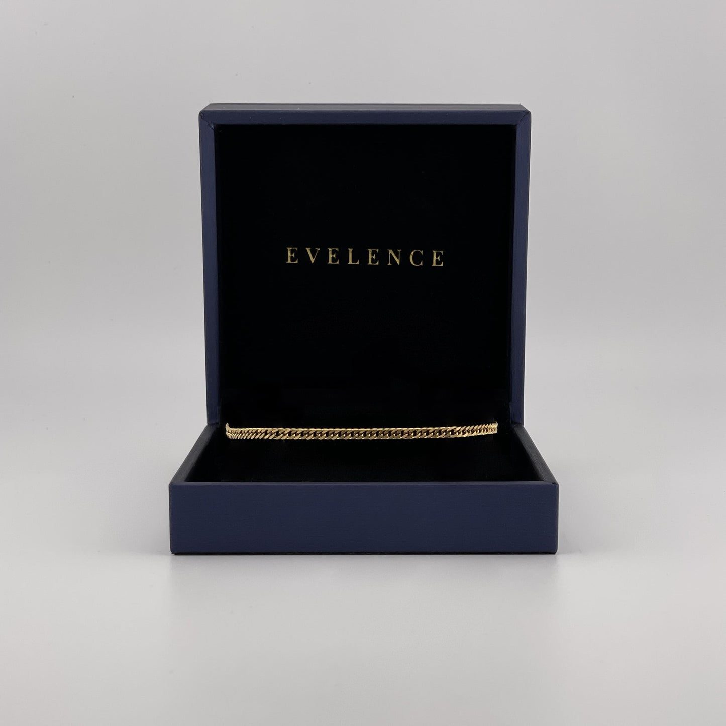 Cuban Armband in Gold aus Edelstahl in 3mm mit Geschenkverpackung von Evelence Schmuck