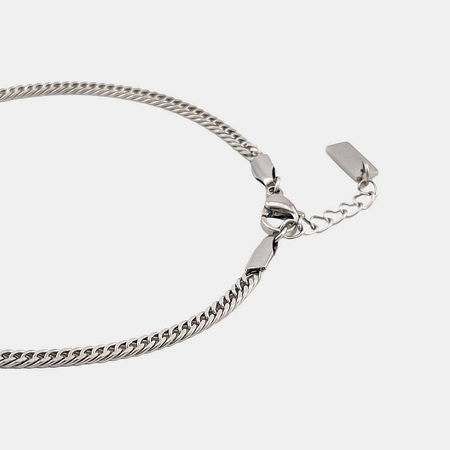 Cuban Armband 3mm Herren Silber aus Edelstahl