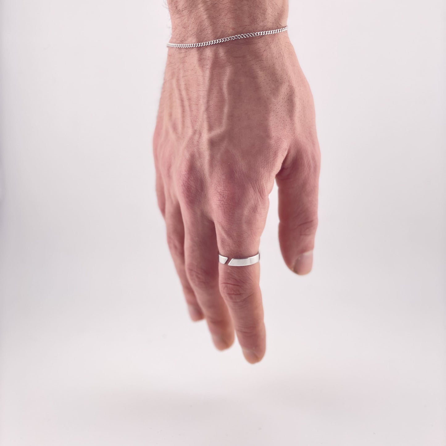 Micro Cuban Armband - Silber