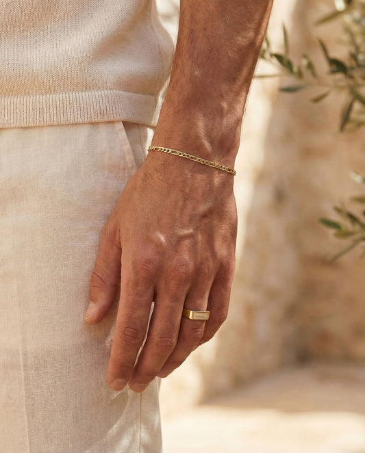 Figaro Bracelet - Gold