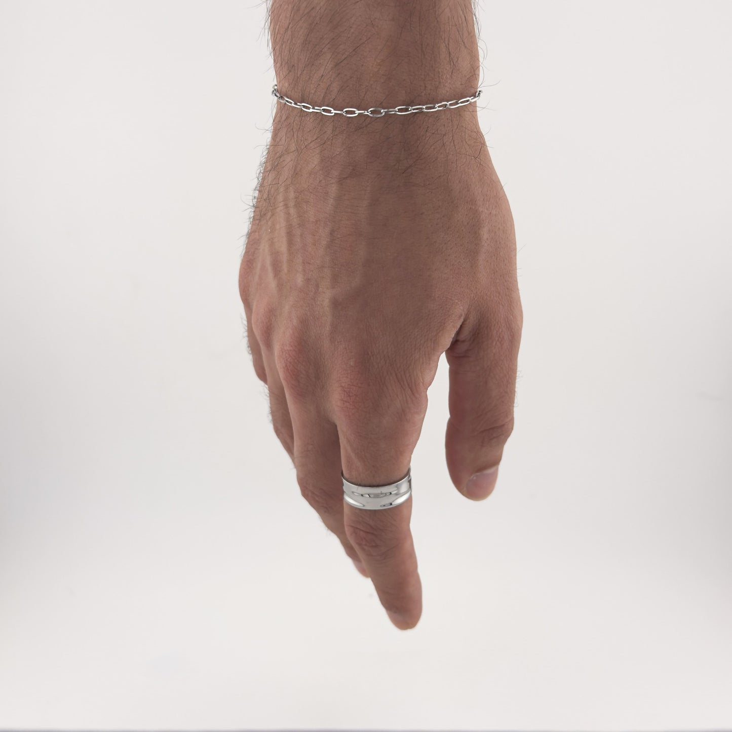 Micro Paperclip Armband - Silber