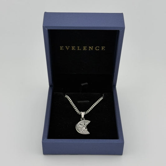 St. Christophorus Pendant aus Edelstahl in Silber mit Box