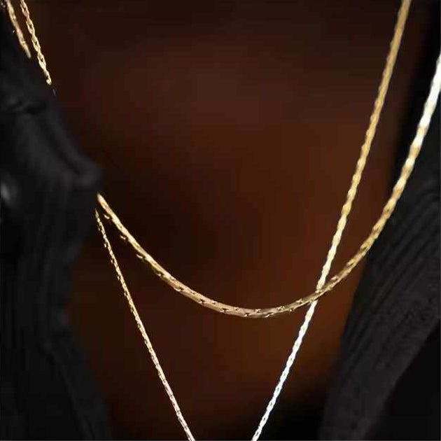 Wire Kette - 18k vergoldet