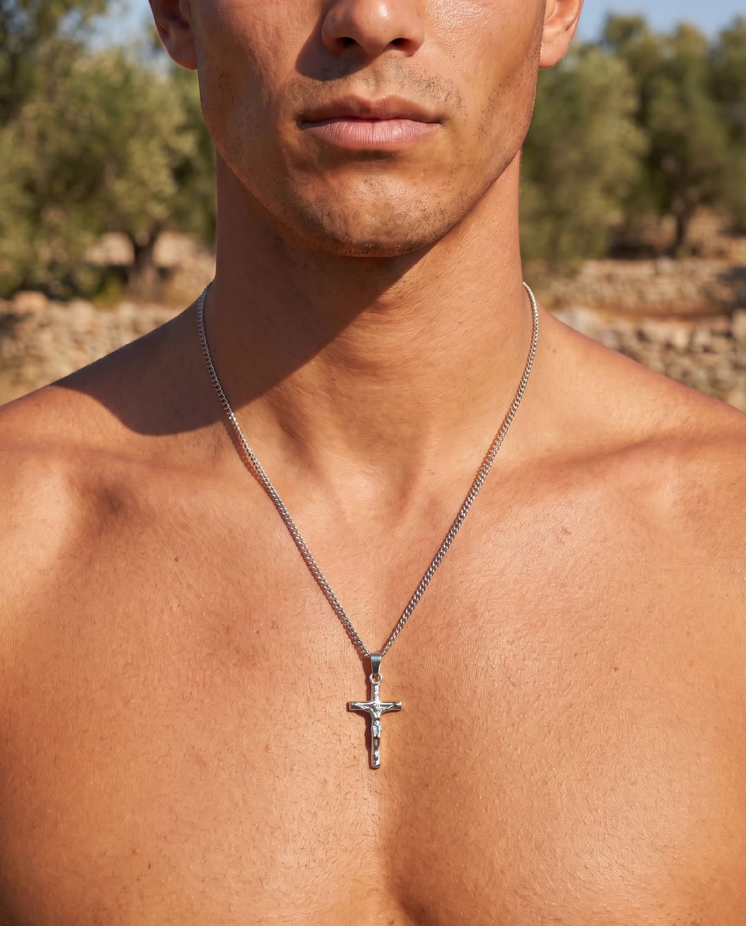 Crucifix Pendant - Silver