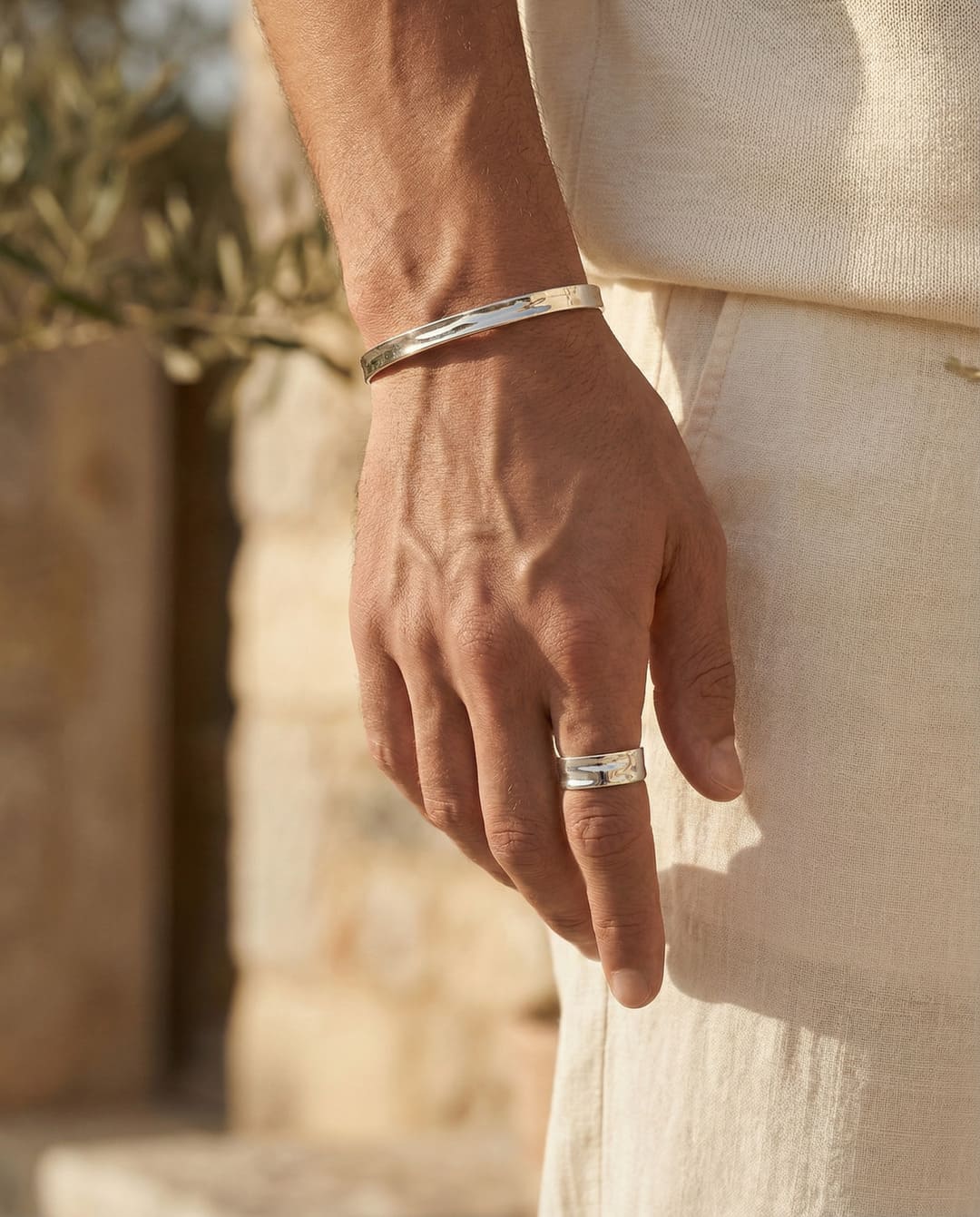 Hammered Ring - Silver