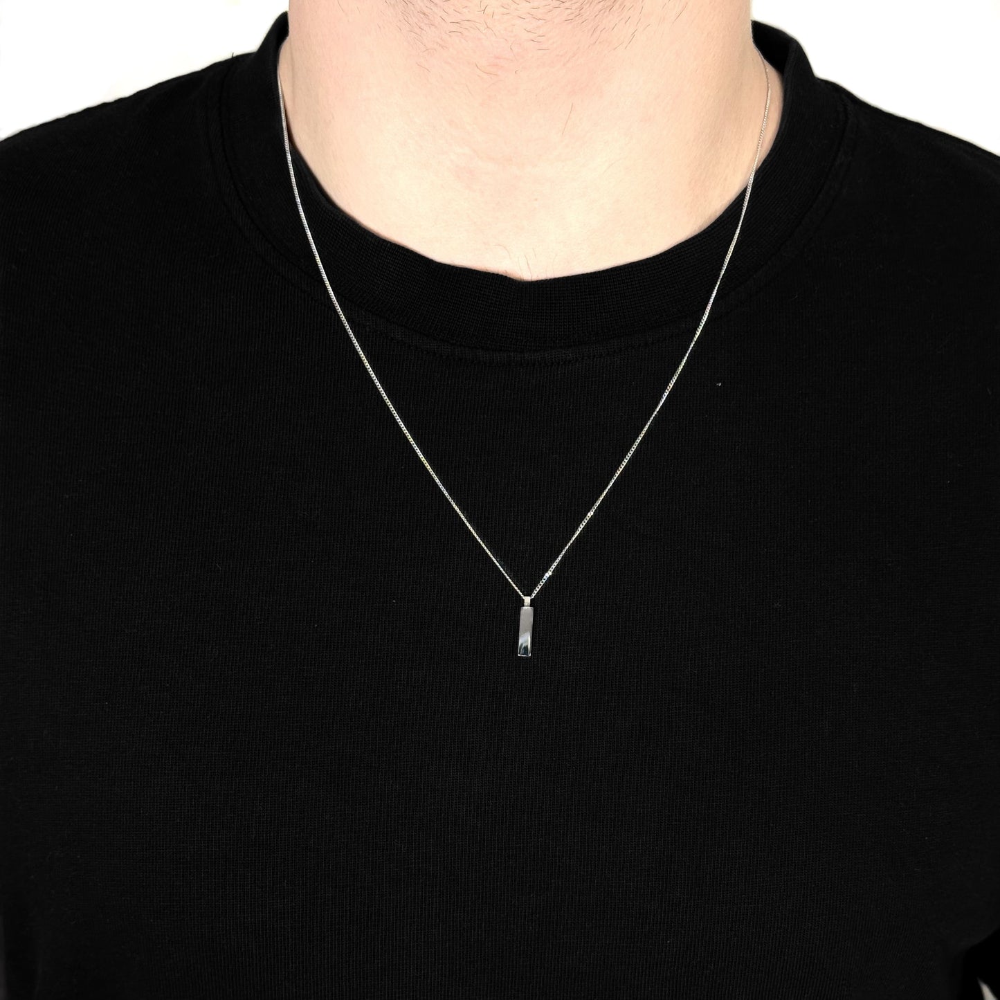 Minimalistic Cuban Stab Pendant - Silber
