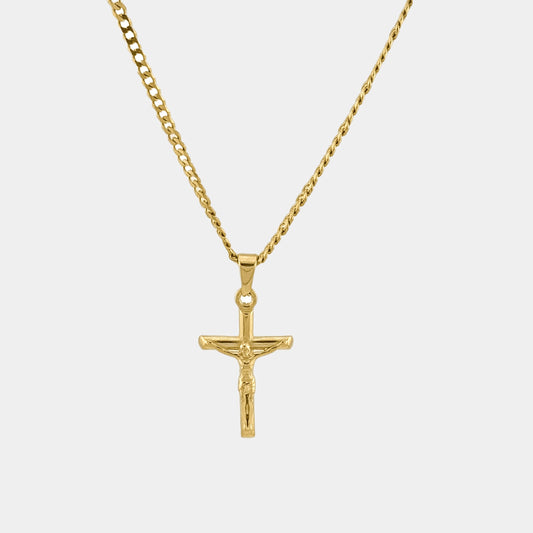 Kruzifix Halskette Gold Jesus Kreuz
