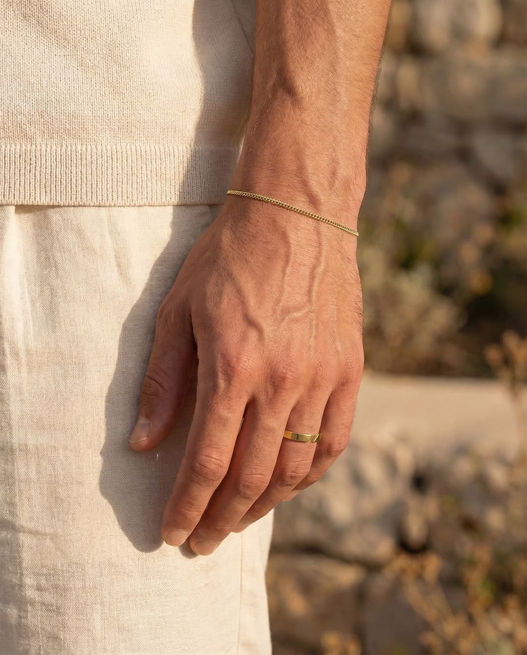 Micro Cuban Armband - Gold