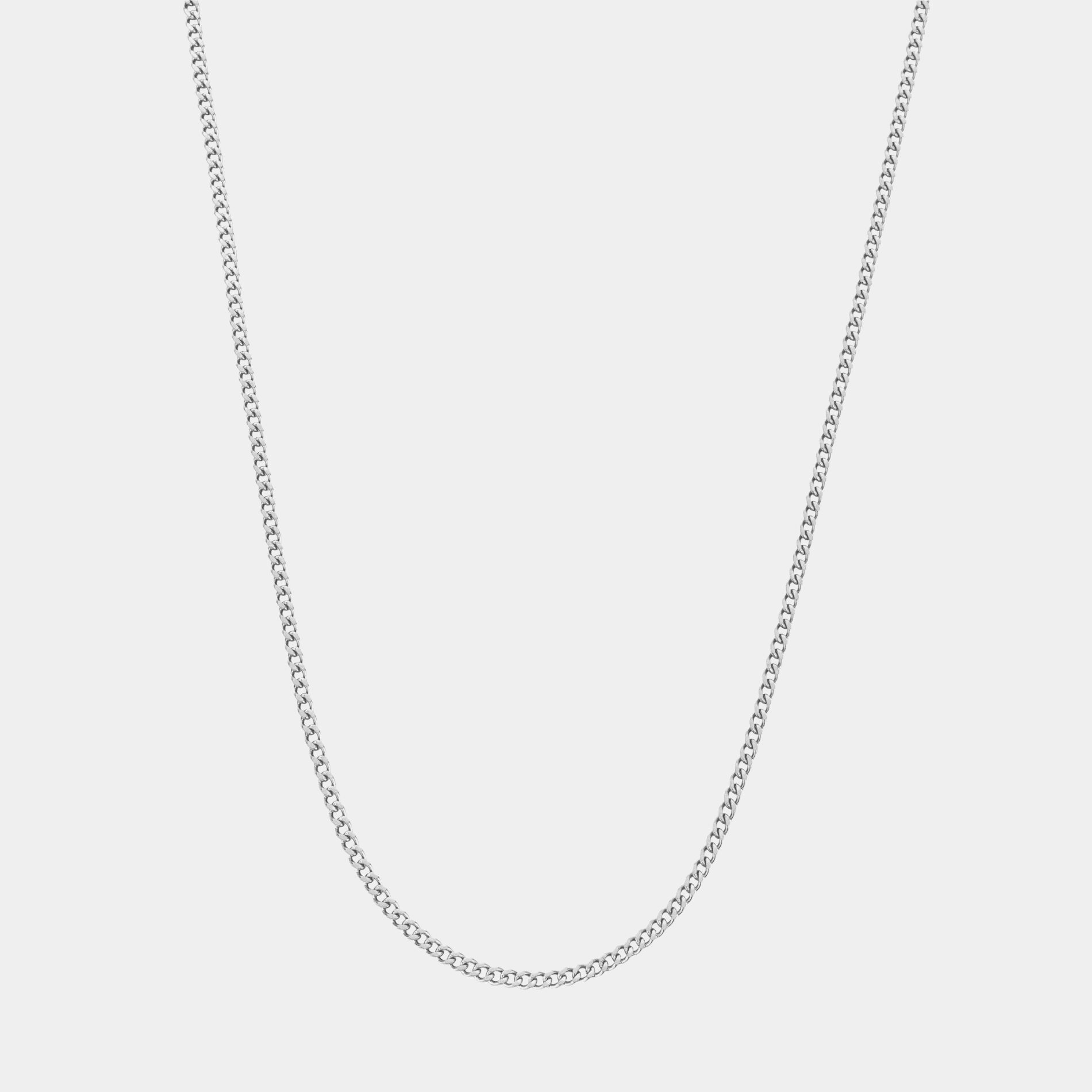 Micro Cuban Kette 1,6mm in Silber aus Edelstahl Wasserfest Evelence