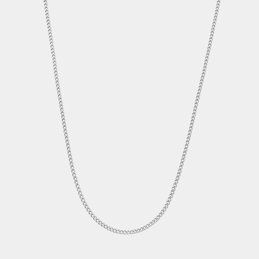 Micro Cuban Kette 1,6mm in Silber aus Edelstahl Wasserfest Evelence