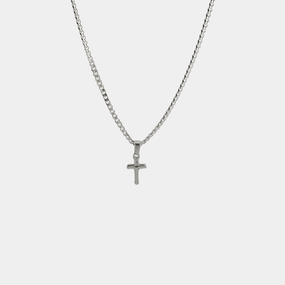 Minimalistic Kreuz Pendant in Silber Evelence