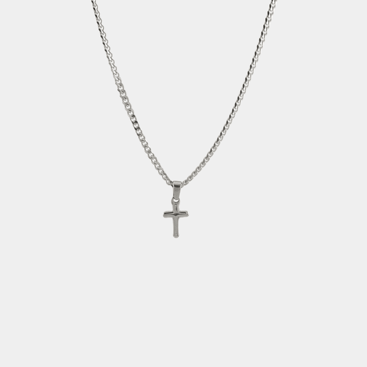 Minimalistic Kreuz Pendant in Silber Evelence