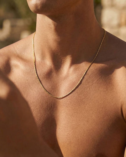 Wire chain - 18k gold-plated