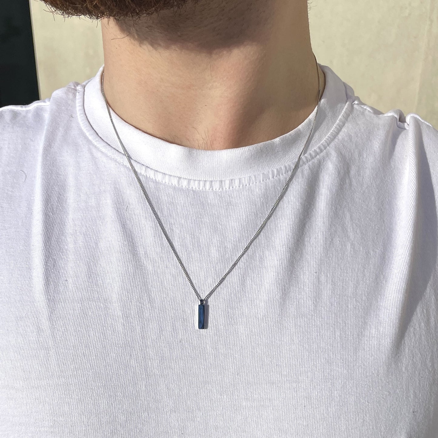 Minimalistic Cuban Stab Pendant - Silber